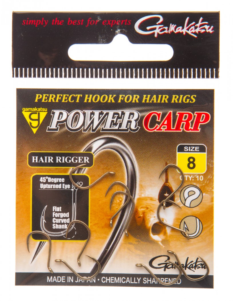 Gamakatsu Power Carp Hair Rigger Hooks Barbless - 12