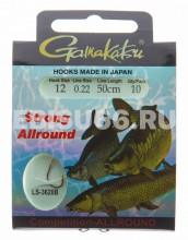 ������ � �������� Gamakatsu Bkd-Allround Strong 50cm, ����� 0,22mm, #12 - ��������-������� ������� ��� ������� �����
