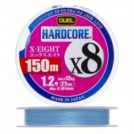 �������� ���� Duel PE Hardcore X8 (Milky Blue) 150 m - #1.2 (0.191 mm), 12.0 kg - ��������-������� ������� ��� ������� �����