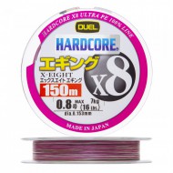 �������� ���� Duel PE Hardcore X8 Eging (3Color) 150 m - #0.8 (0.153 mm), 7.0 kg - ��������-������� ������� ��� ������� �����
