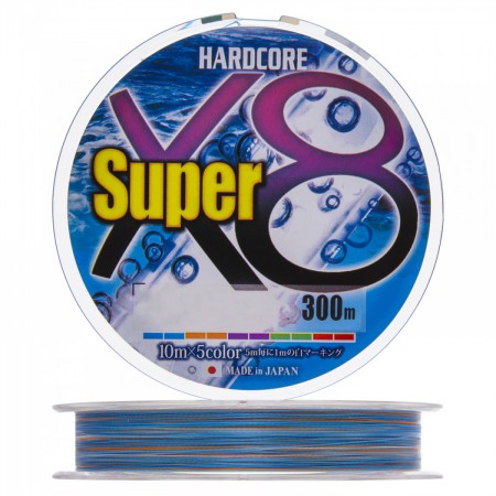 �������� ���� Duel PE Hardcore Super X8 (5Color) 300 m - #3.0 (0,30 mm), 23,0 kg - ��������-������� ������� ��� ������� �����
